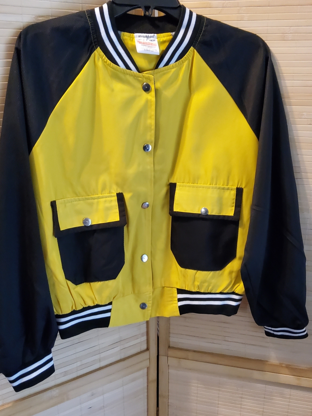 Primark Yellow and Black Raglan Bomber Jacket